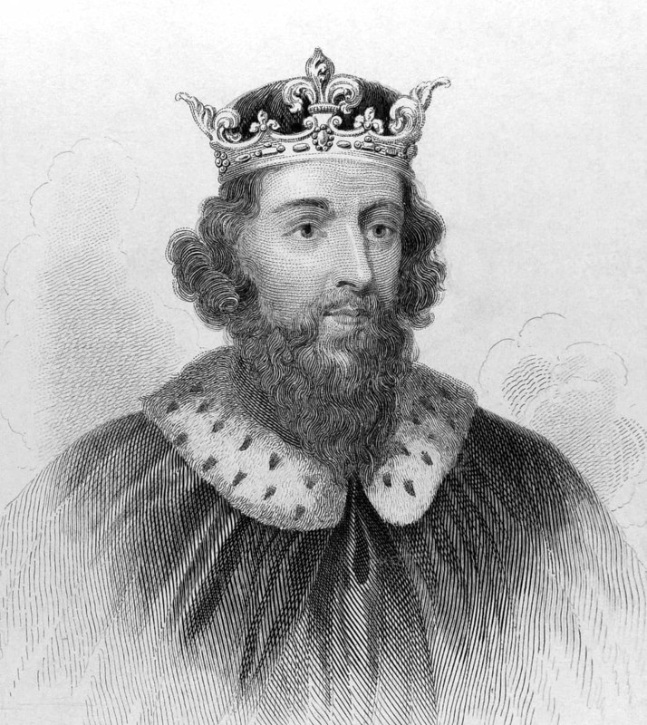 King Alfred the Great (849-899) on engraving from the 1800s. King of the Anglo-Saxon kingdom of Wessex from 871 to 899. Noted for his defense of the Anglo-Saxon kingdoms of southern England against the Vikings. The only English ruler to be entitled The Great