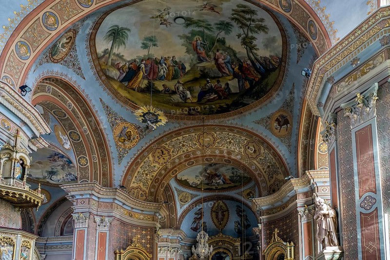 Interior View of the Parish Church in Ortisei