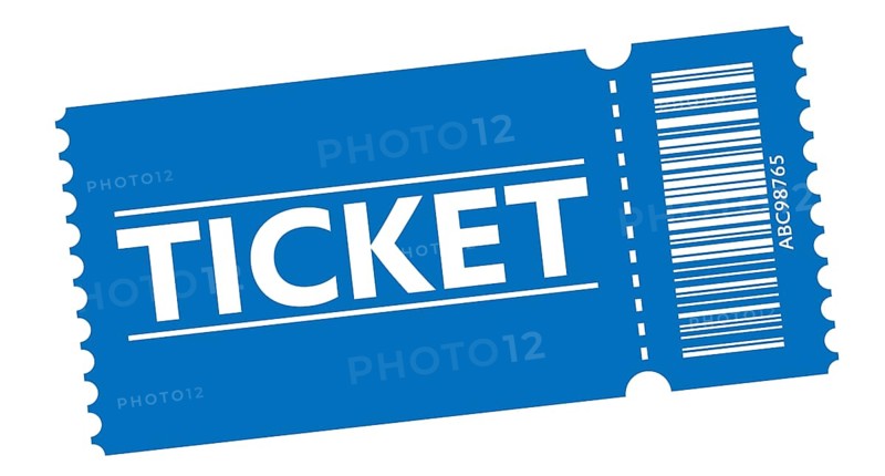 admission ticket with detatchable stub with barcode symbol vector illustration