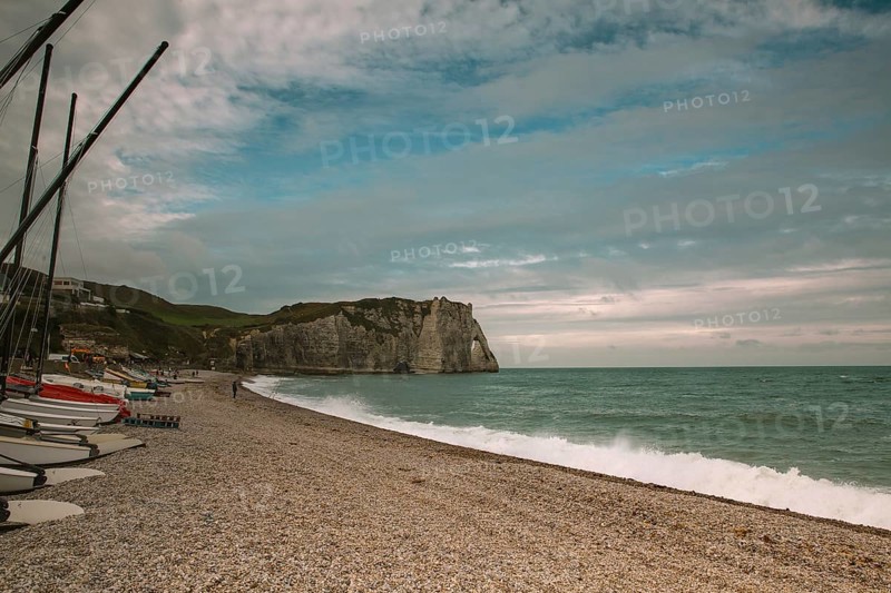 Normandy Channel Coast near Etretat in Autumn