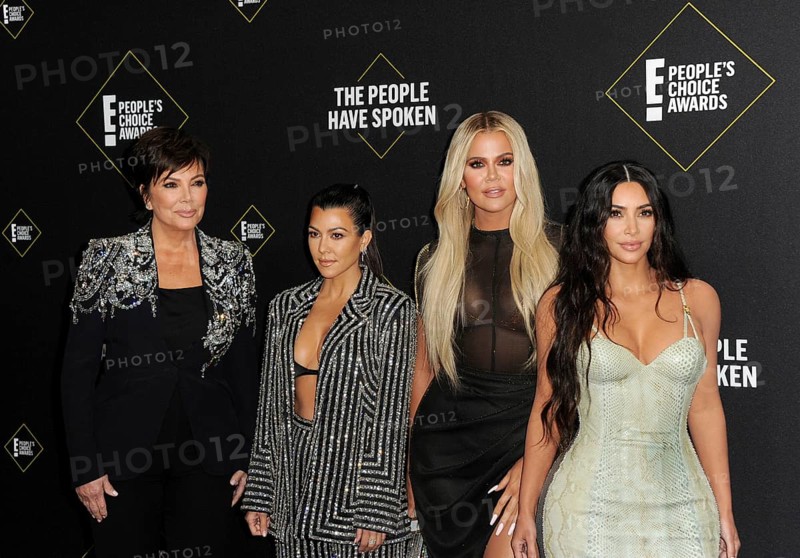Kris Jenner, Kourtney Kardashian, Kim Kardashian and Khloe Kardashian at the 2019 E! People's Choice Awards held at the Barker Hangar in Santa Monica, USA on November 10, 2019