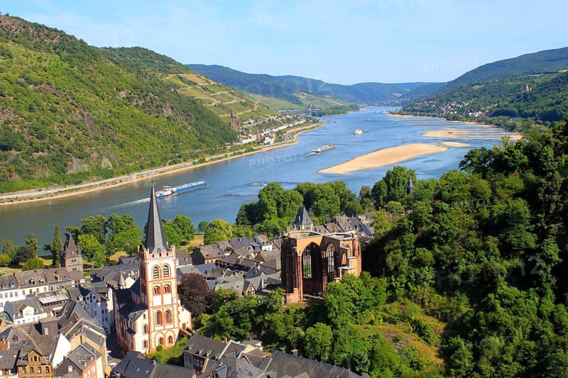 Rhine Valley, Bacharach, World Heritage Cultural Landscape Upper Middle Rhine Valley, Rhineland-Palatinate, Germany, Europe