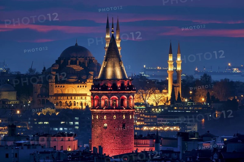 Galata Tower and Süleymaniye Mosque