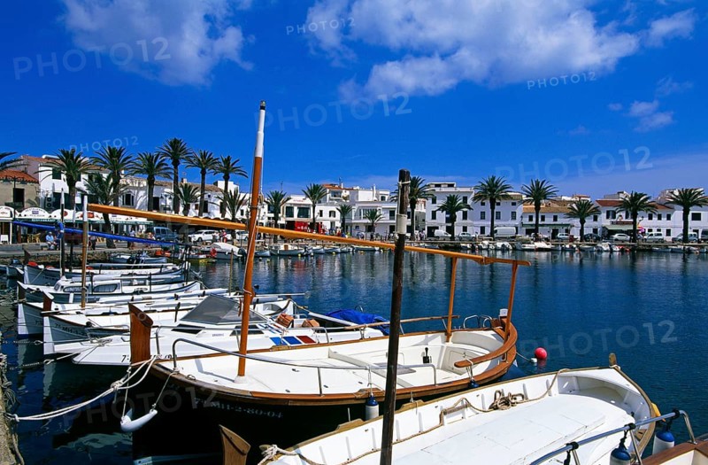 Fishing boats in Fornells, Menorca, Balearic Islands, Spain, Europe