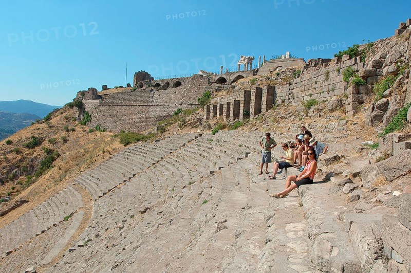 Ancient Greek Amphitheatre, Pergamon, Turkey, Asia