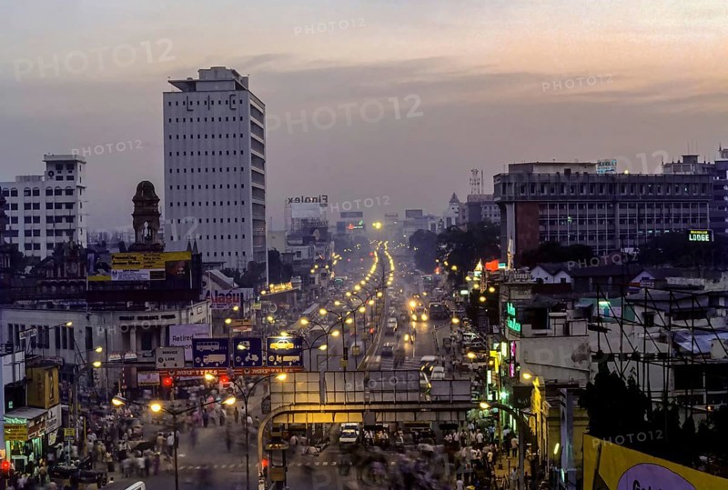 Anna Salai or Mount road in Chennai, Tamil Nadu, India, Asia