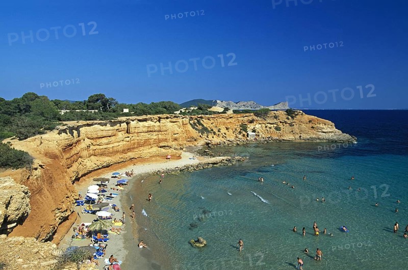 Rocky coast near Sa Caleta, Ibiza, Balearic Islands, Spain, Europe