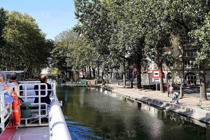 Canal Saint, Martin, shipping canal in the east of Paris, Paris, France, Europe