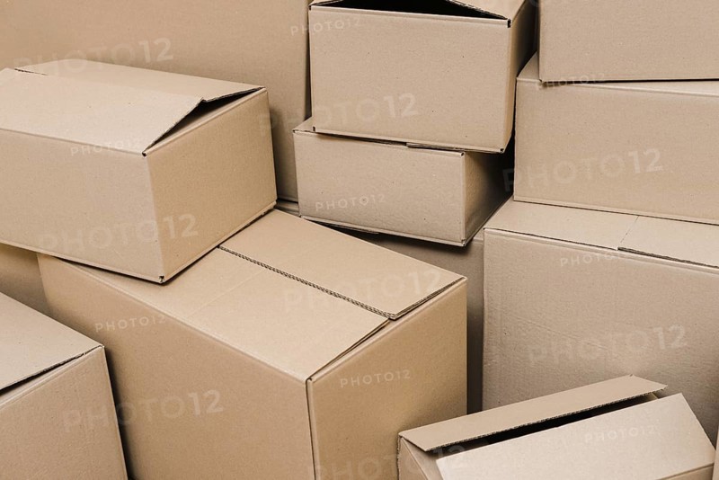 Set closed cardboard boxes. Resolution and high quality beautiful photo