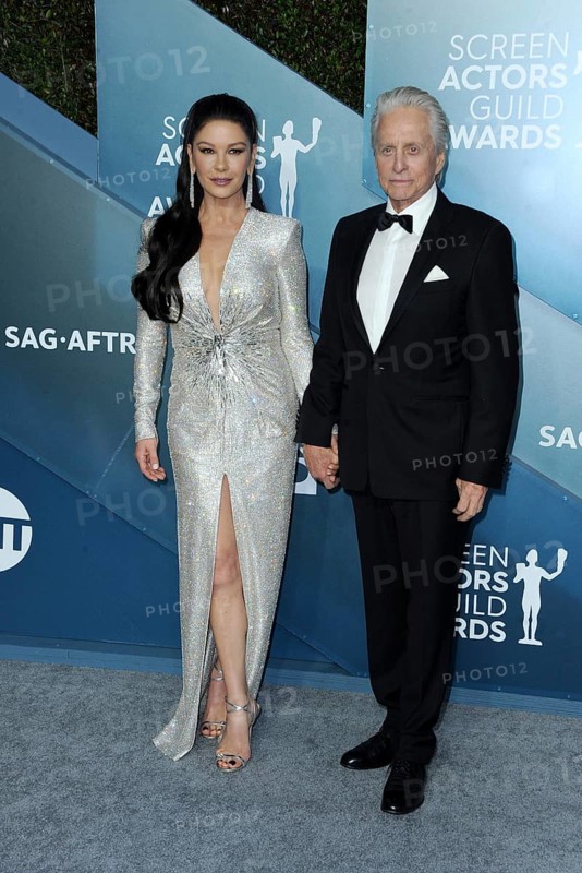 Catherine Zeta-Jones and Michael Douglas at the 26th Annual Screen Actors Guild Awards held at the Shrine Auditorium in Los Angeles, USA on January 19, 2020