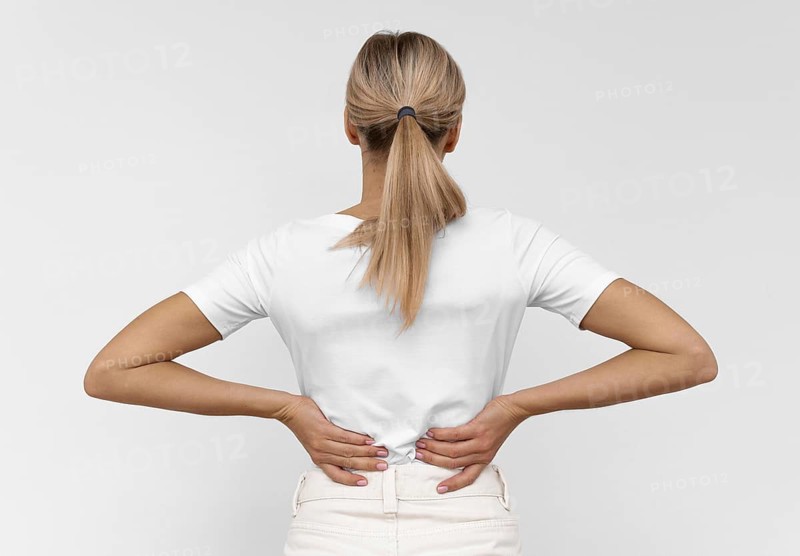 Woman with back pain. Resolution and high quality beautiful photo