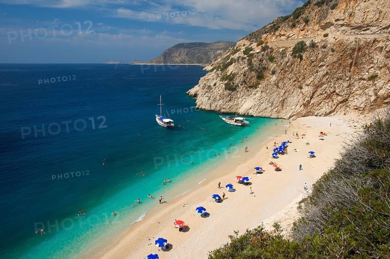 Kaputas Beach near Kalkan, Southwest Coast, Southwest Coast, Turkey, Asia