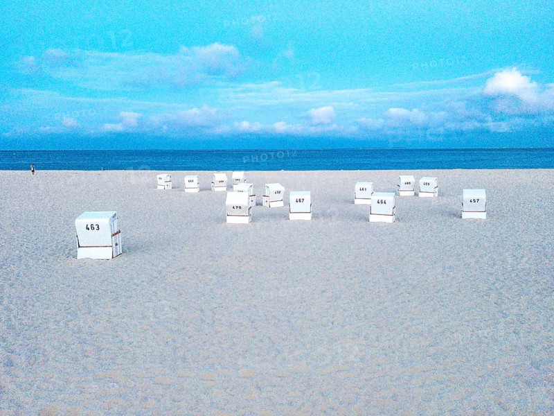 Beach chairs on the east beach, Hörnum, Sylt