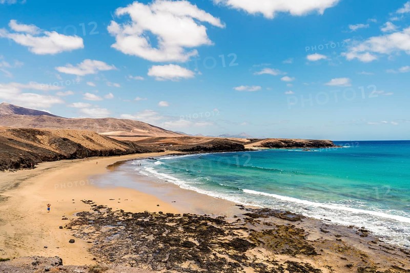 Landscape of beach called Caleta del Congrio in Los Ajaches National Park at Lanzarote, Canary Islands, Spain, Europe