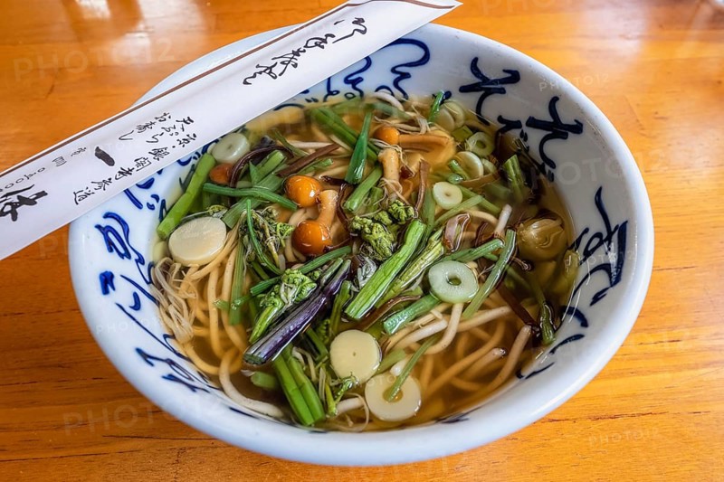 Kyoto Japan. Traditional soba soup