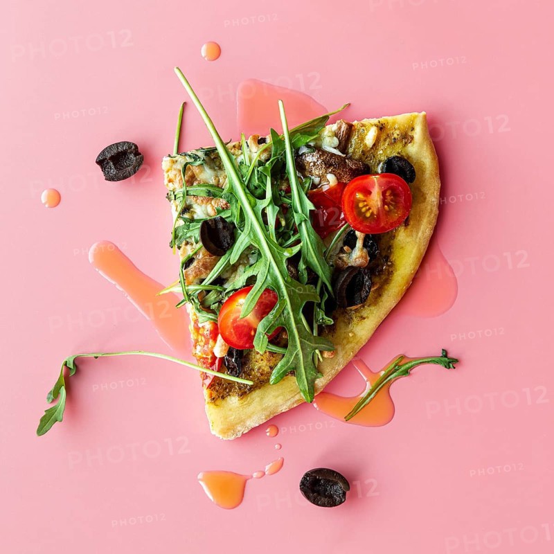 Creative assortment with delicious pizza