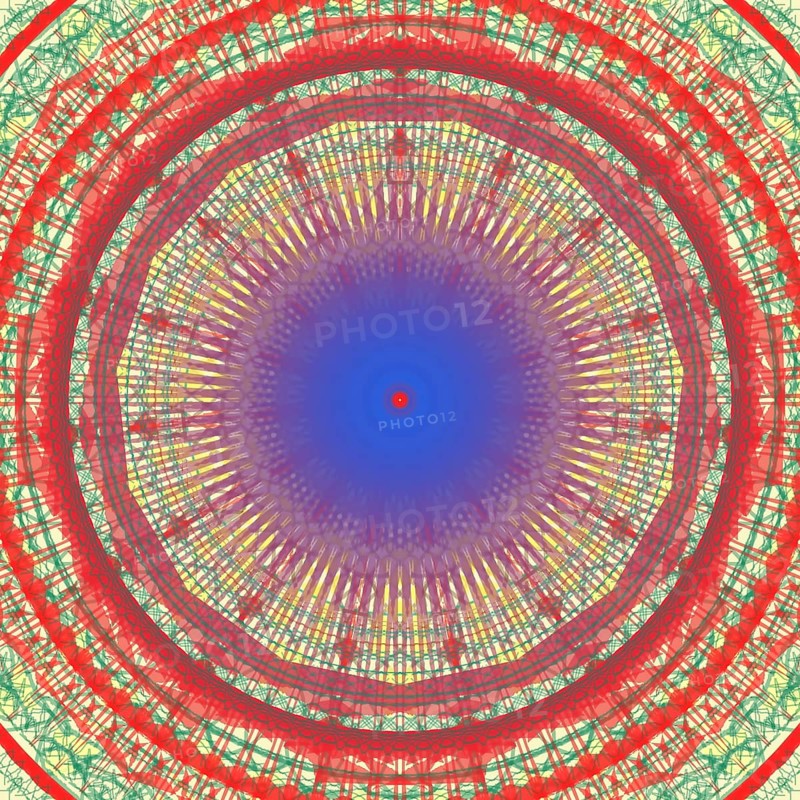 Esoteric spiritual energy images. Abstract coloured mandala