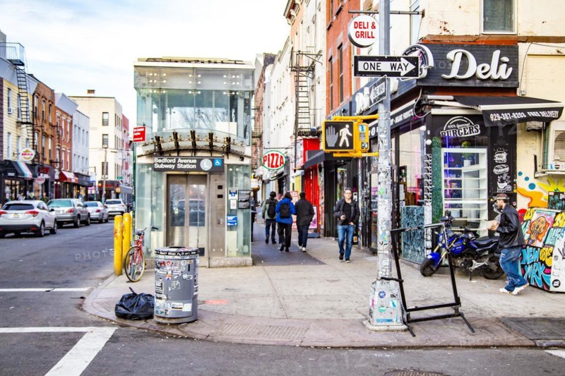 Bedford Avenue is the lifeline of Williamsburg, the hip neighbourhood of Brooklyn, New York City, USA, North America