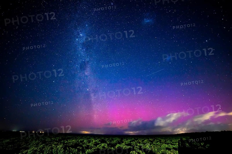 MELBOURNE, AUSTRALIA, FEBRUARY 03: Increased solar activity results in the rare Aurora Australis being visible in southerly areas of Australia. This image taken from Blind Bight in Melbourne, Australia on February 3rd 2022