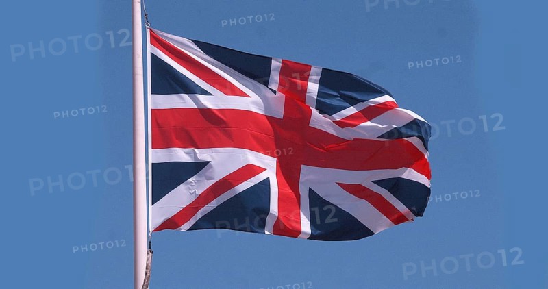 English Flag Waving in the Wind