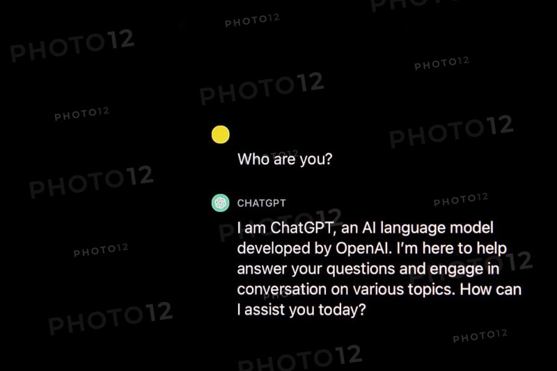 Symbolic image artificial intelligence, detailed view of a smartphone with the app ChatGPT, Germany, Europe