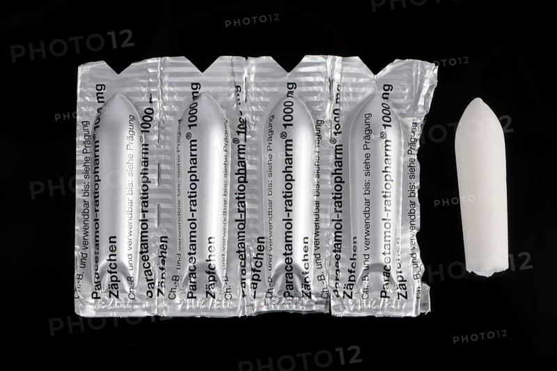 Paracetamol suppositories, cutout, object