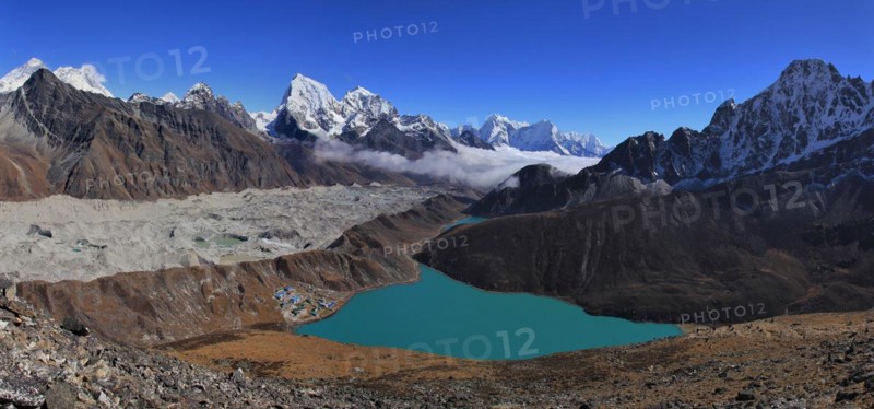 Beautiful autumn day in the Gokyo valley, Nepal, Asia