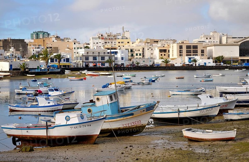 Arrecife, fishing boat harbour, Lanzarote Island Spain