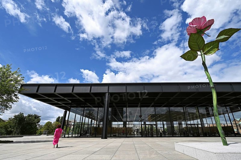 Isa Genzken's sculpture Rose in front of the Neue Nationalgalerie Berlin, Germany, Europe