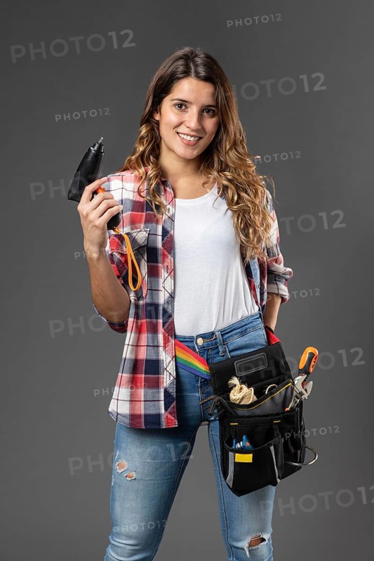 Portrait craft woman with tools 7