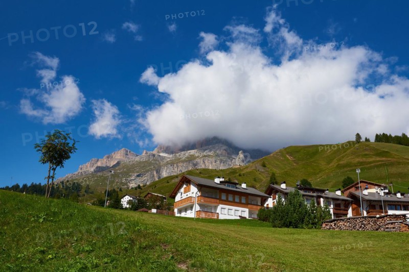 On the Passo di Falzarego between Cortina d'Ampezzo and Malga Castello. Falzarego Pass between Agordo and Cortina d'Ampezzo in italy