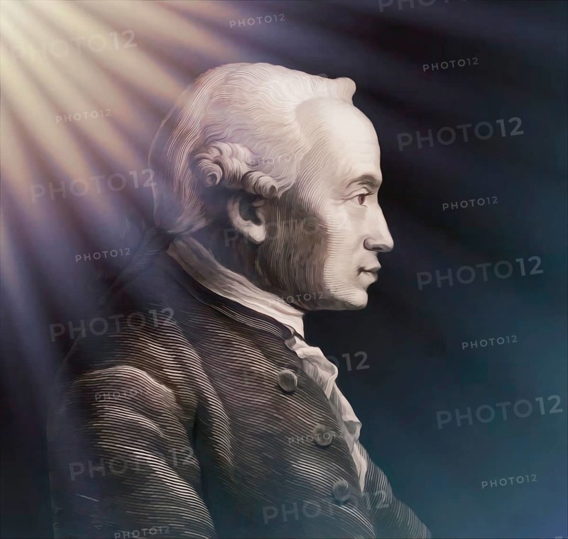 Immanuel Kant, 1724, 1804, German philosopher of the Enlightenment, digitally altered