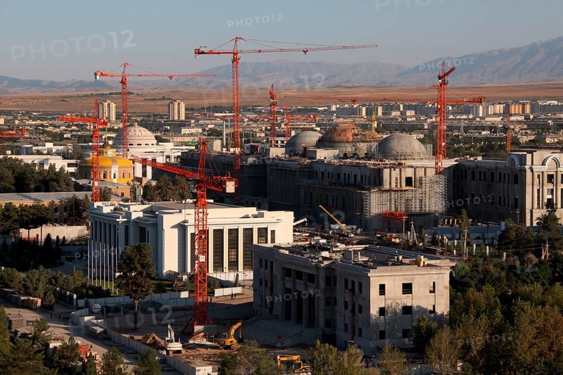 Construction site in the centre of Ashgabat Turkmenistan