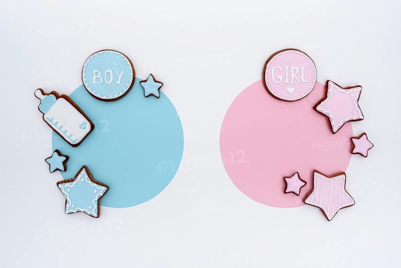 Top view cute little baby accesories. Beautiful photo