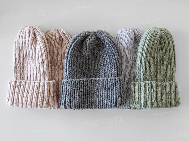 Top view knitted caps