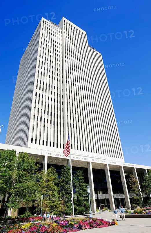 Church of Jesus Christ of Latter-day Saints, HLT, LDS Church Office Building, Temple Square, Salt Lake City, Utah, USA, North America