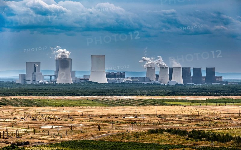 Lignite-fired power plant Boxberg of Lausitz Energie Kraftwerke AG (LEAG) in Lower Lusatia, Boxberg, Saxony, Germany, Europe
