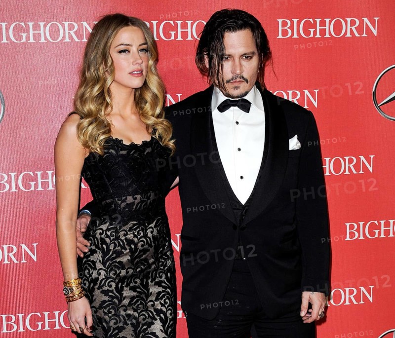 Amber Heard and Johnny Depp at the 27th Annual Palm Springs International Film Festival Awards Gala held at the Palm Springs Convention Center in Palm Springs, USA on January 2, 2016