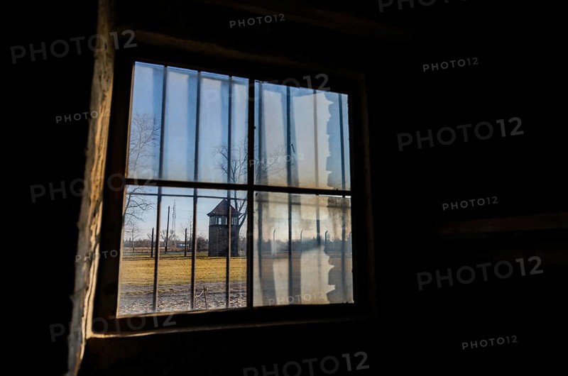A picture of the inside of a barracks at Auschwitz II, Birkenau