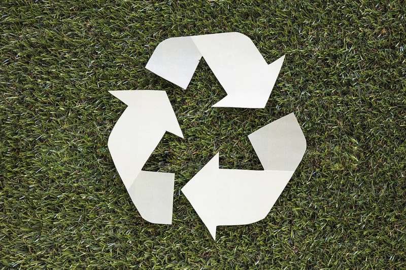 Recycle symbol grass. Resolution and high quality beautiful photo