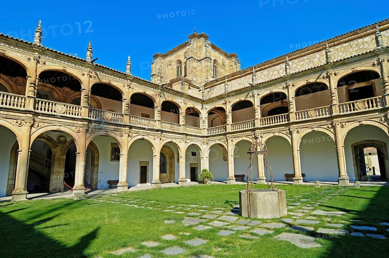 Colegio de los Irlandeses, Mayor Arzobispo Fonseca, College, Patio, Salamanca, Castile and Leon, Spain, Europe