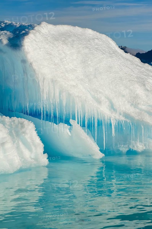 Icicle on iceberg, Weddell Sea, Antarctica