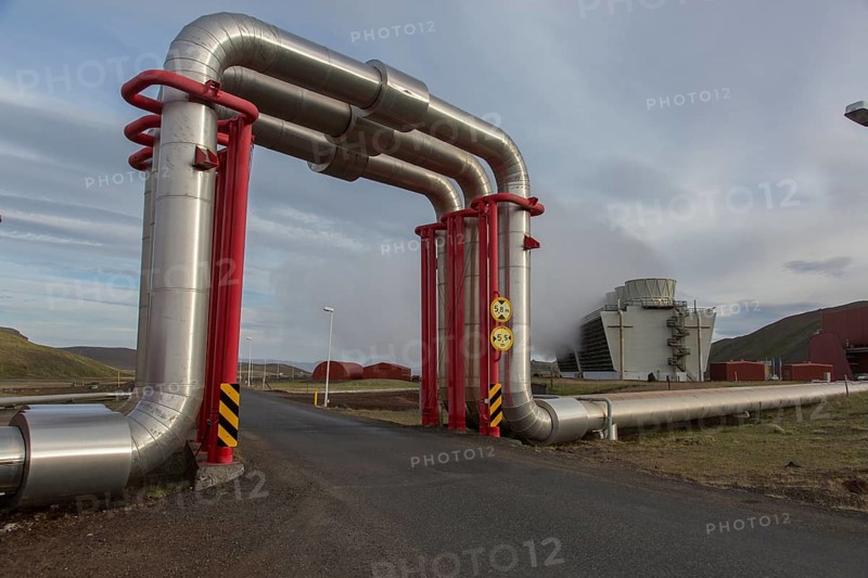 Thermal power station, Krafla, Dettifoss, Iceland, Europe