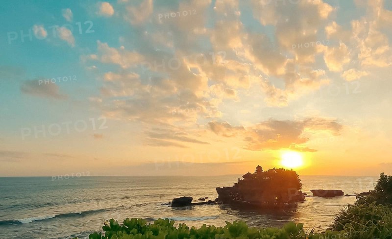 Tanah Lot Temple on the rock, Bali, Indonesia, Asia