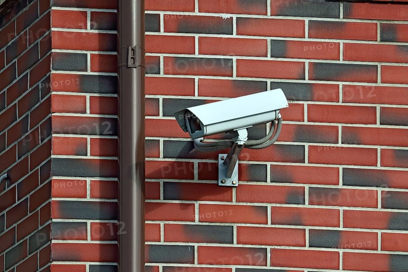 Security camera on the wall of the House