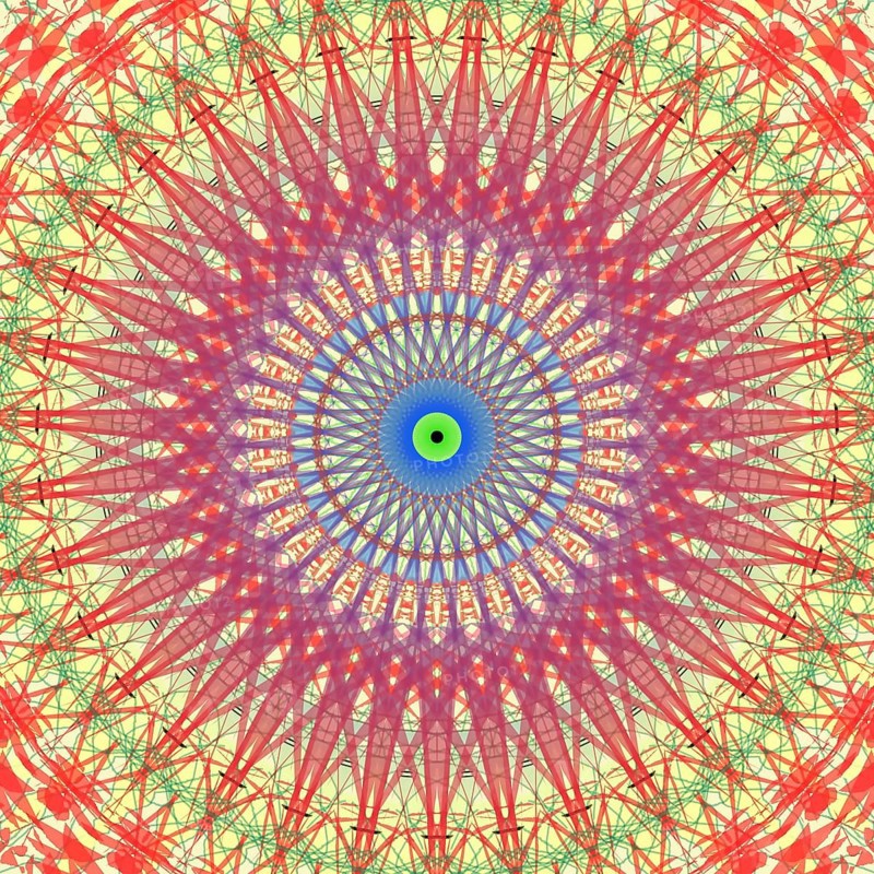 Esoteric spiritual energy images. Abstract coloured mandala