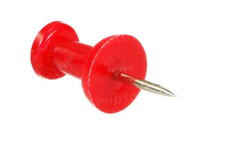 Macro of a red pushpin