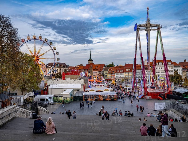 Erfurt Oktoberfest on the Cathedral Square, Erfurt, Thuringia, Germany, Europe