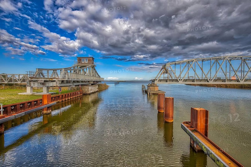 Historical railway bridge Meiningen bridge Darß Zingst