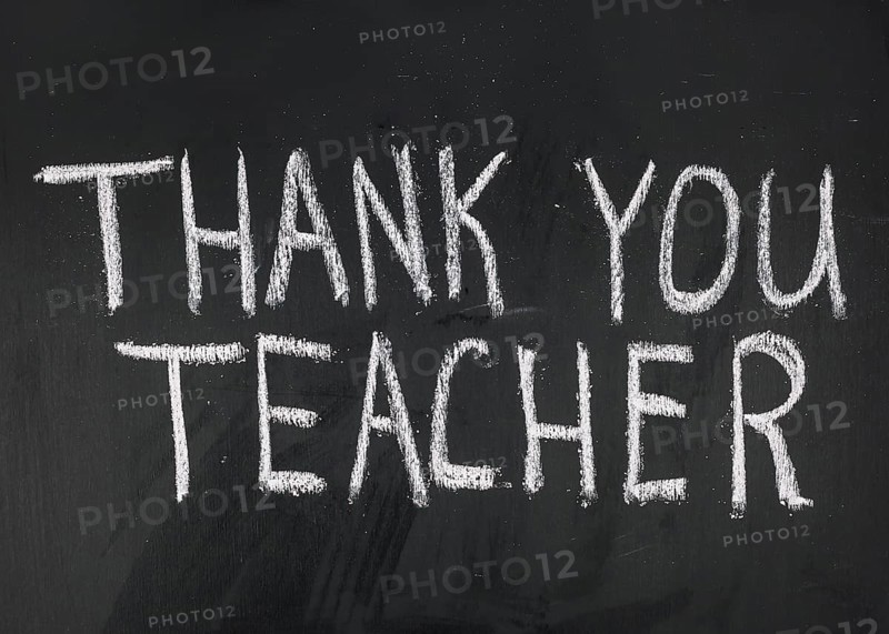 Thank you teacher inscription